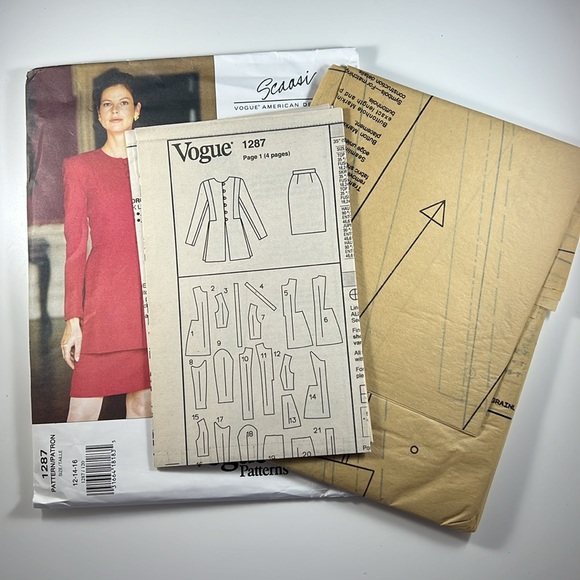 Vogue Patterns 1287 Scaasi Misses Top & Skirt Sizes 12 14 16 VTG Sewing Pattern - Picture 5 of 5